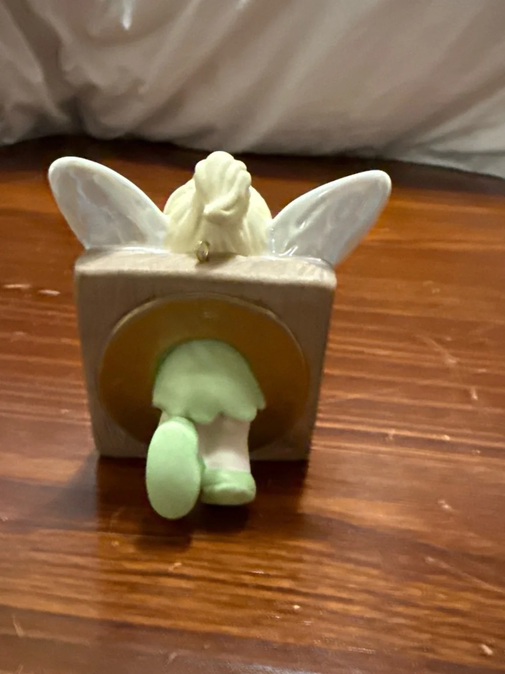 Disney Tinker Bell Style Fairy Ornament in Green, Cream and Gold